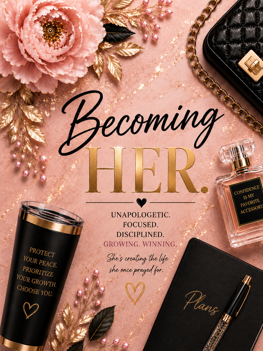 Becoming HER Inspirational Composition Notebooks