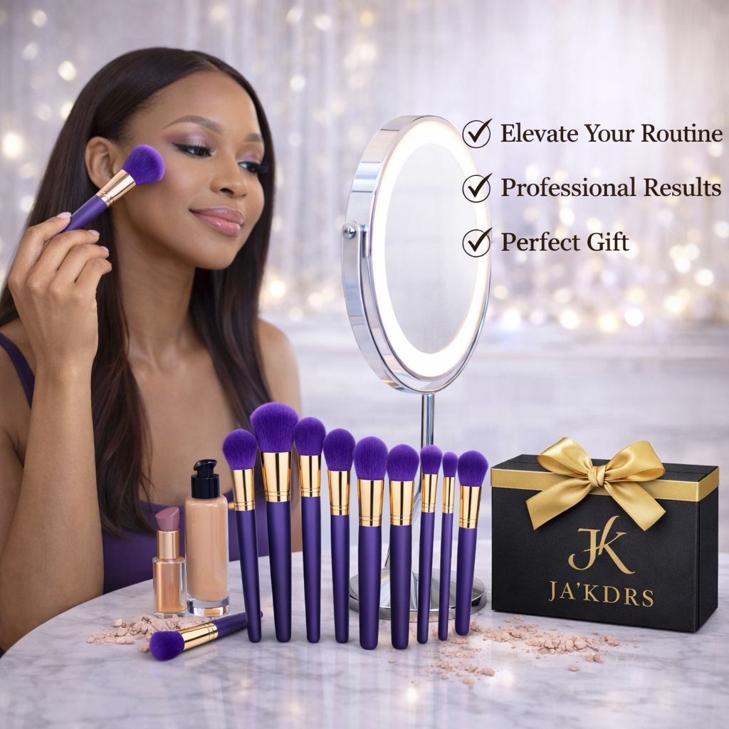 Ultimate Makeup Brush Collection (34-Piece) - Purple