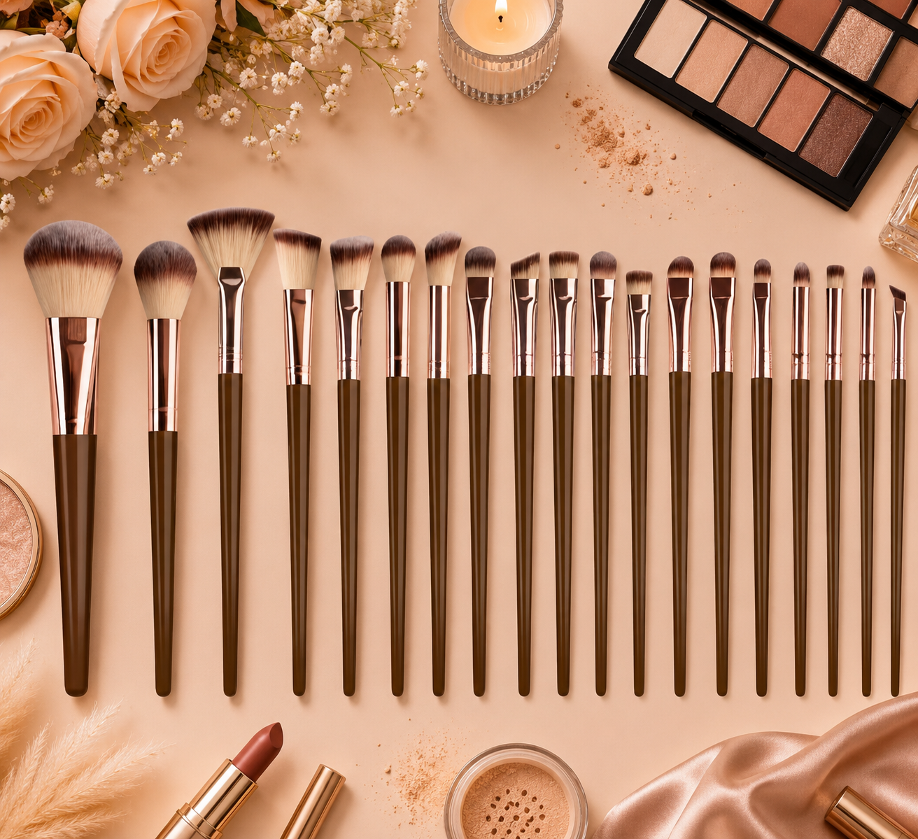 13 Piece Makeup Brushes