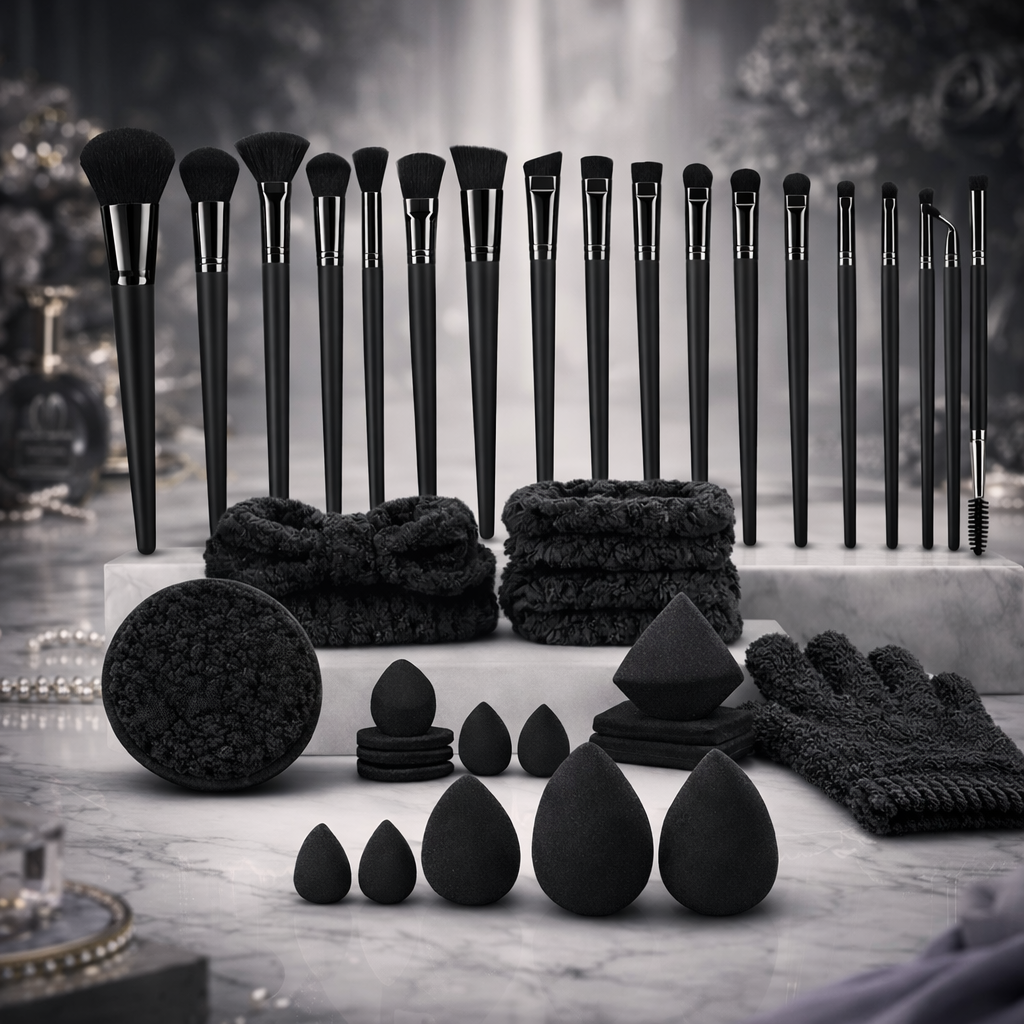 Ultimate Makeup Brush Collection (34-Piece) - Black