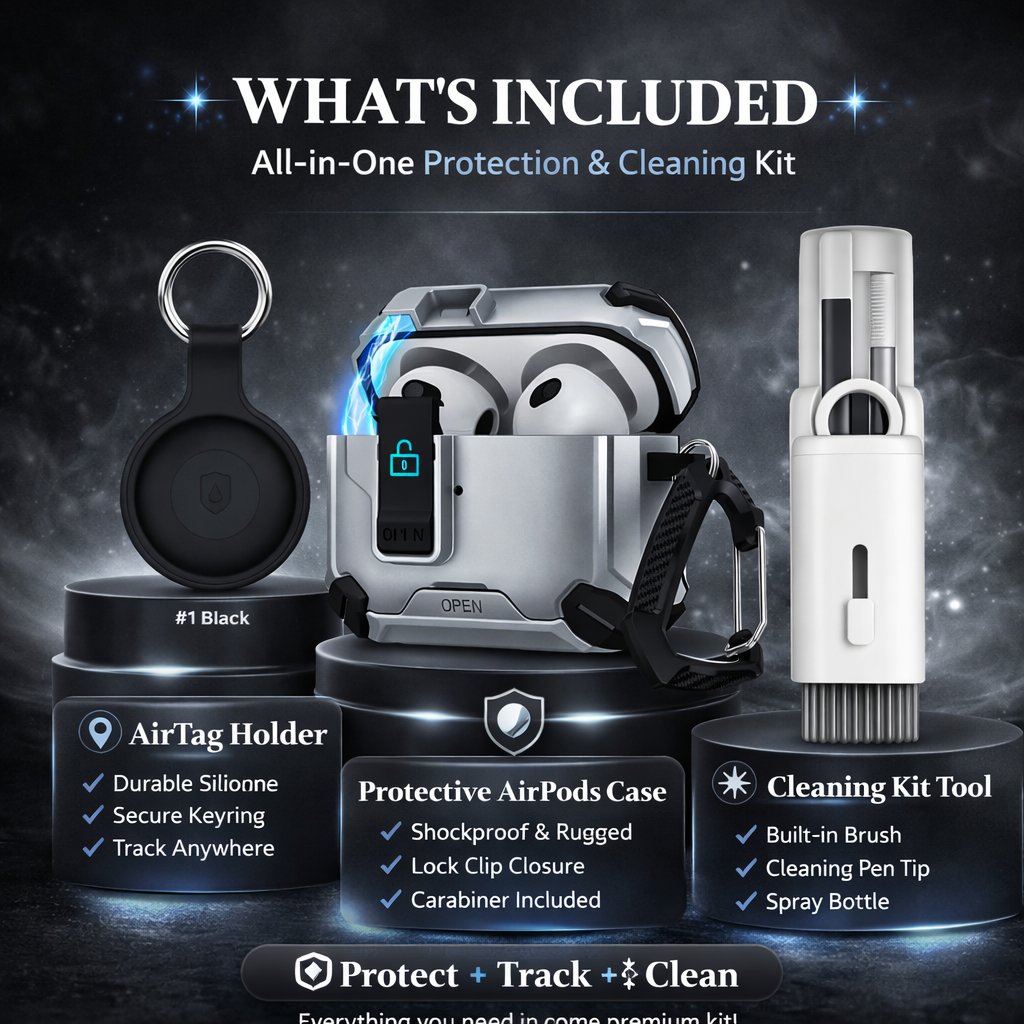 Locking AirPods Case Bundle - Grey and Black