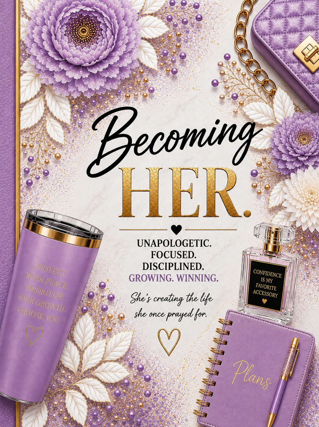 Becoming HER Inspirational Composition Notebooks