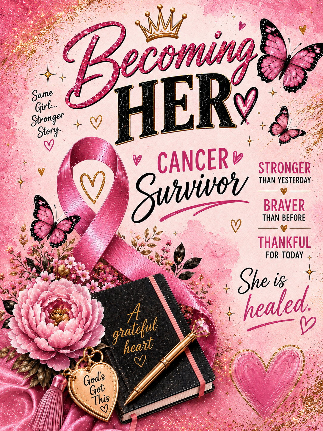 Becoming HER Inspirational Composition Notebooks