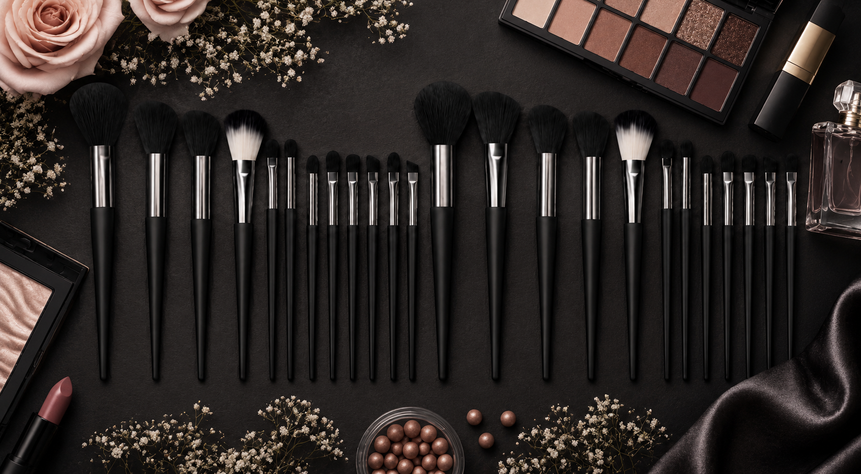 13 Piece Makeup Brushes