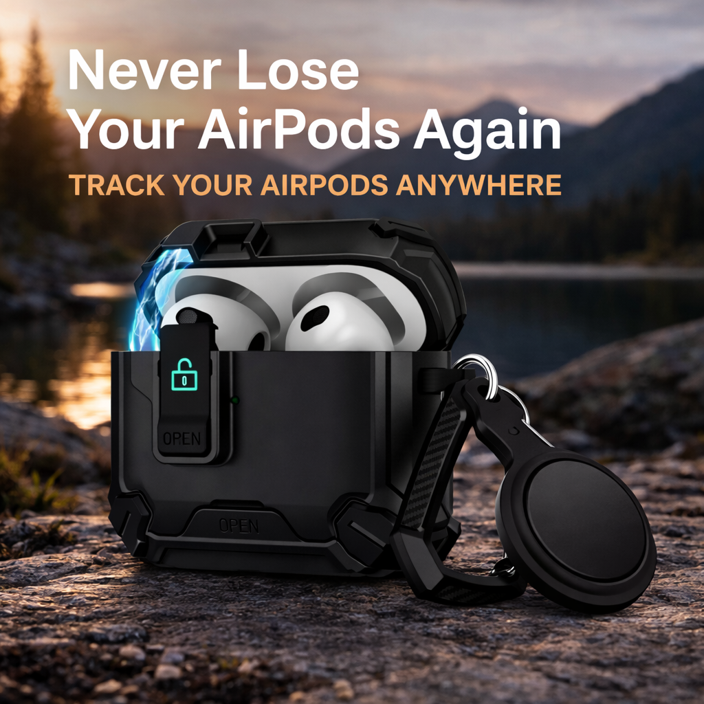 Locking AirPods Case Bundle - Black