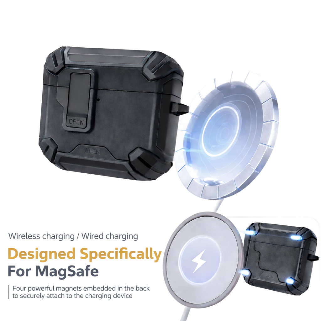 Locking AirPods Case Bundle - Black