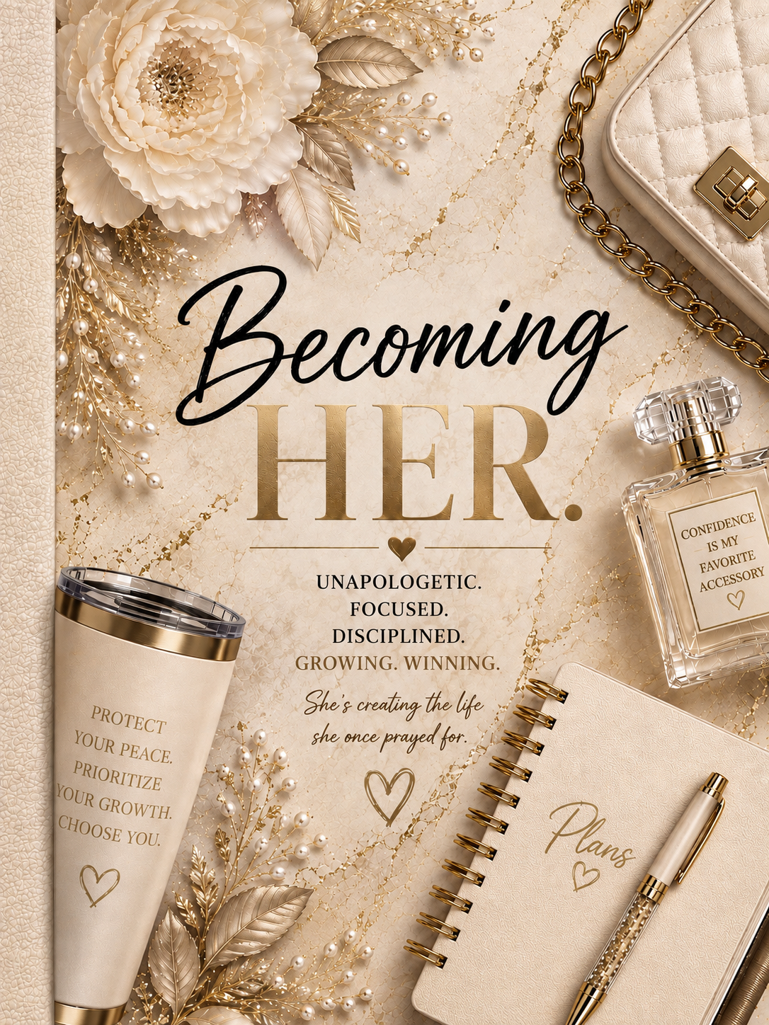 Becoming HER Inspirational Composition Notebooks