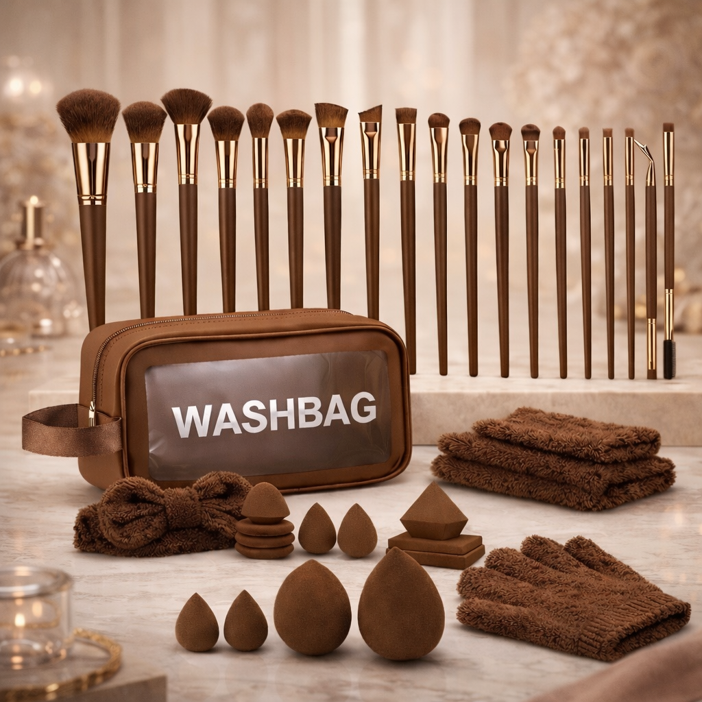 Ultimate Makeup Brush Collection (48-Piece) - Brown