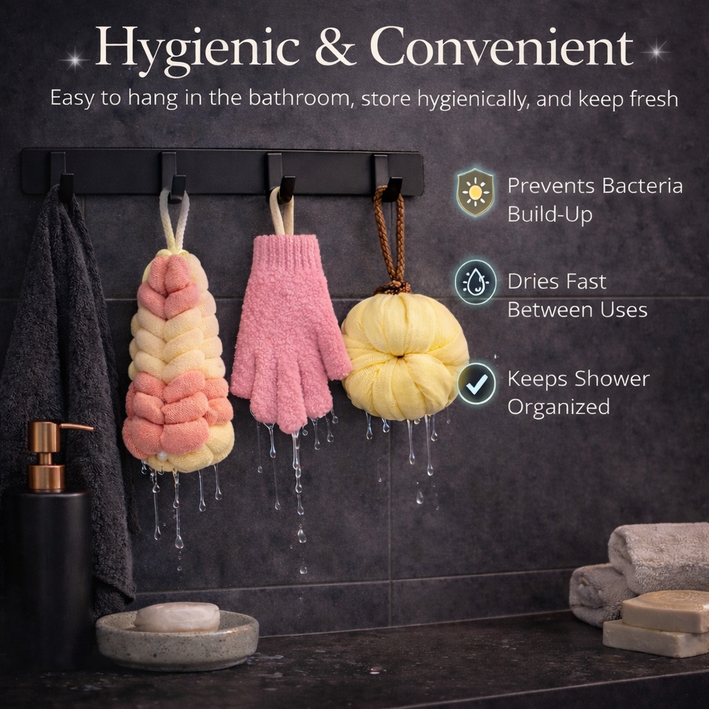 Body Exfoliation Set – Loofas & Gloves (Pink & Ivory)