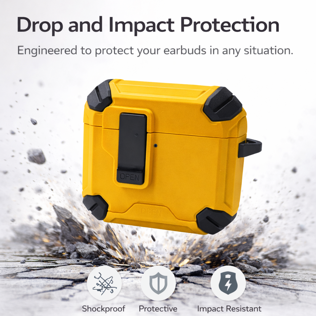 Locking AirPods Case - Yellow