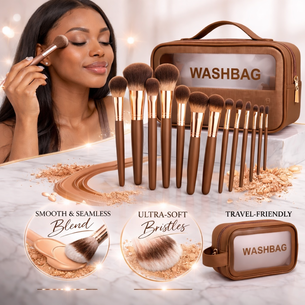 Ultimate Makeup Brush Collection (48-Piece) - Brown