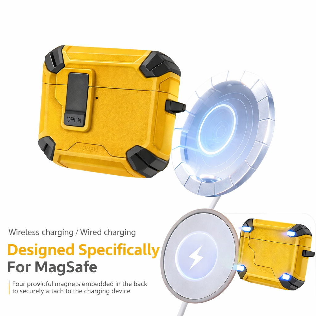 Locking AirPods Case - Yellow