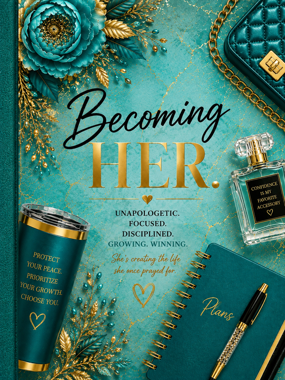 Becoming HER Inspirational Composition Notebooks