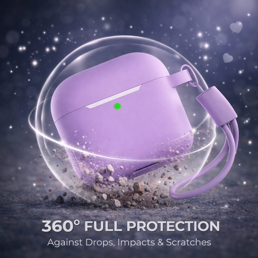 Silicone AirPods Case - Lavender