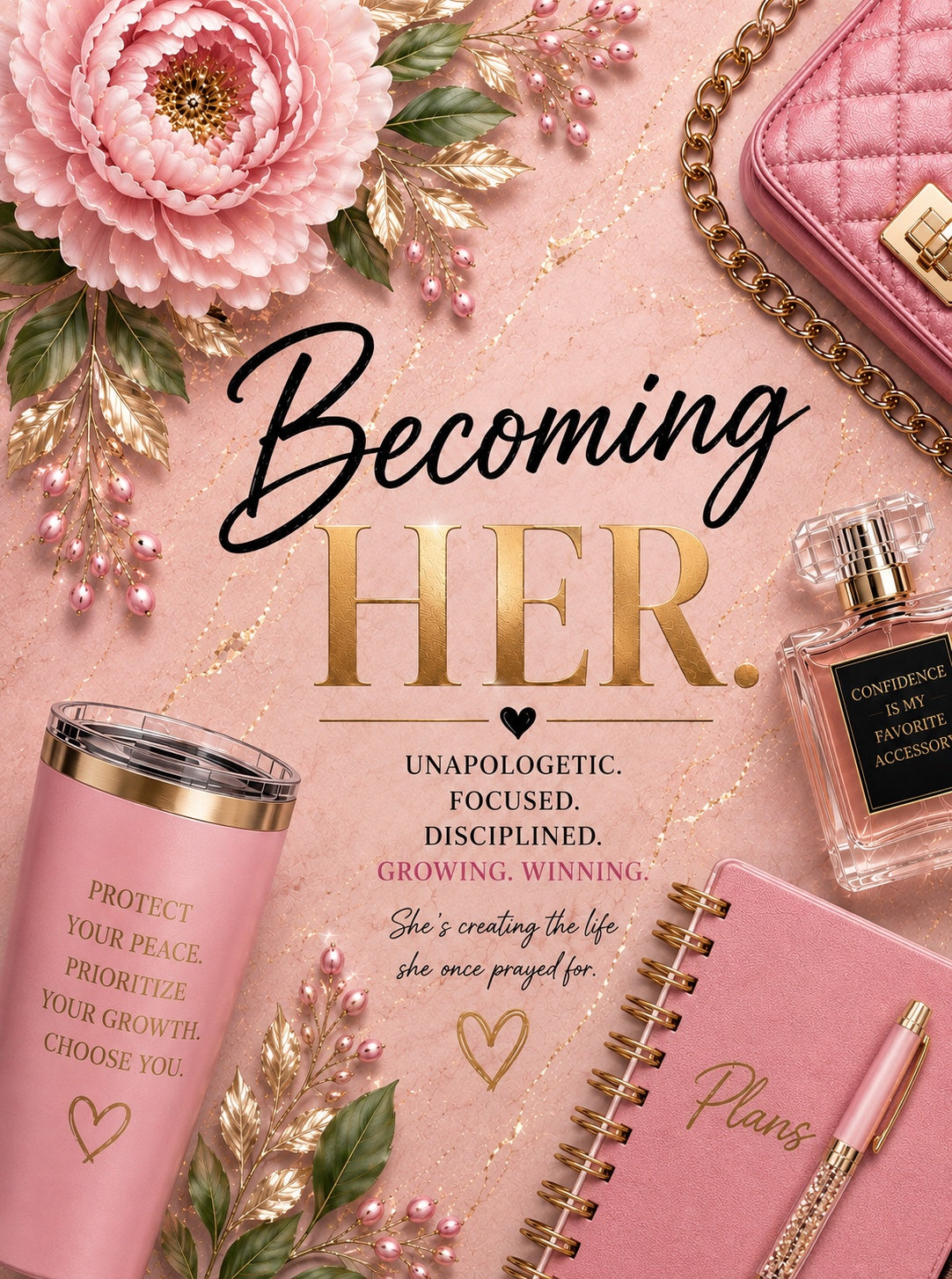 Becoming HER Inspirational Composition Notebooks