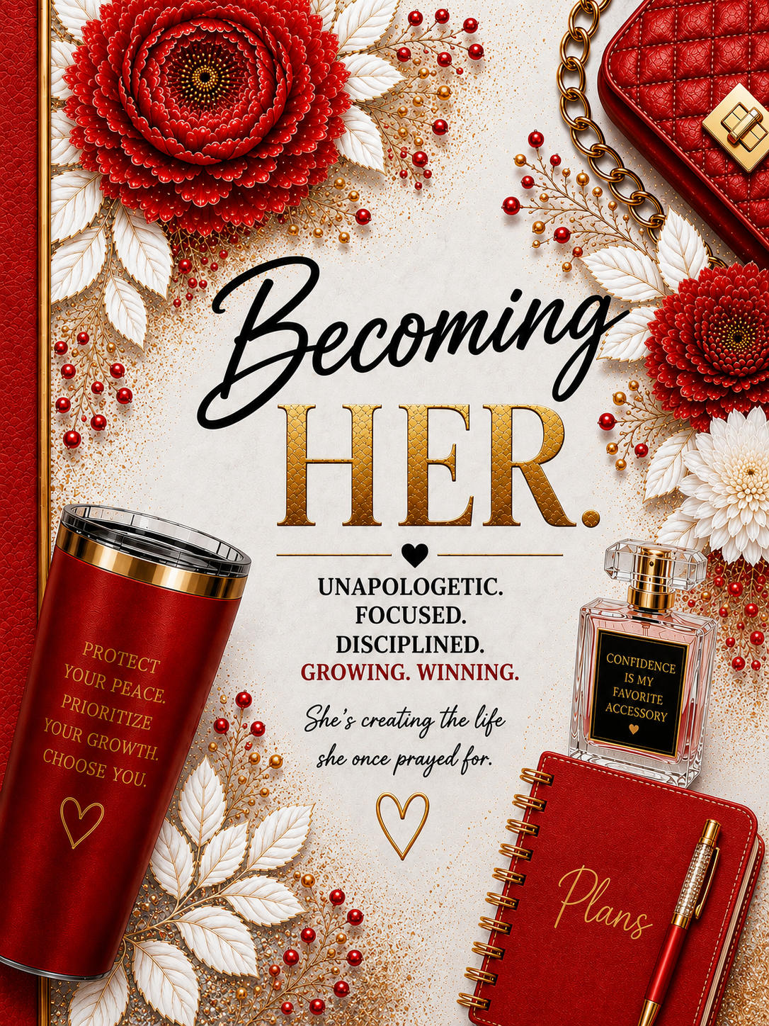 Becoming HER Inspirational Composition Notebooks
