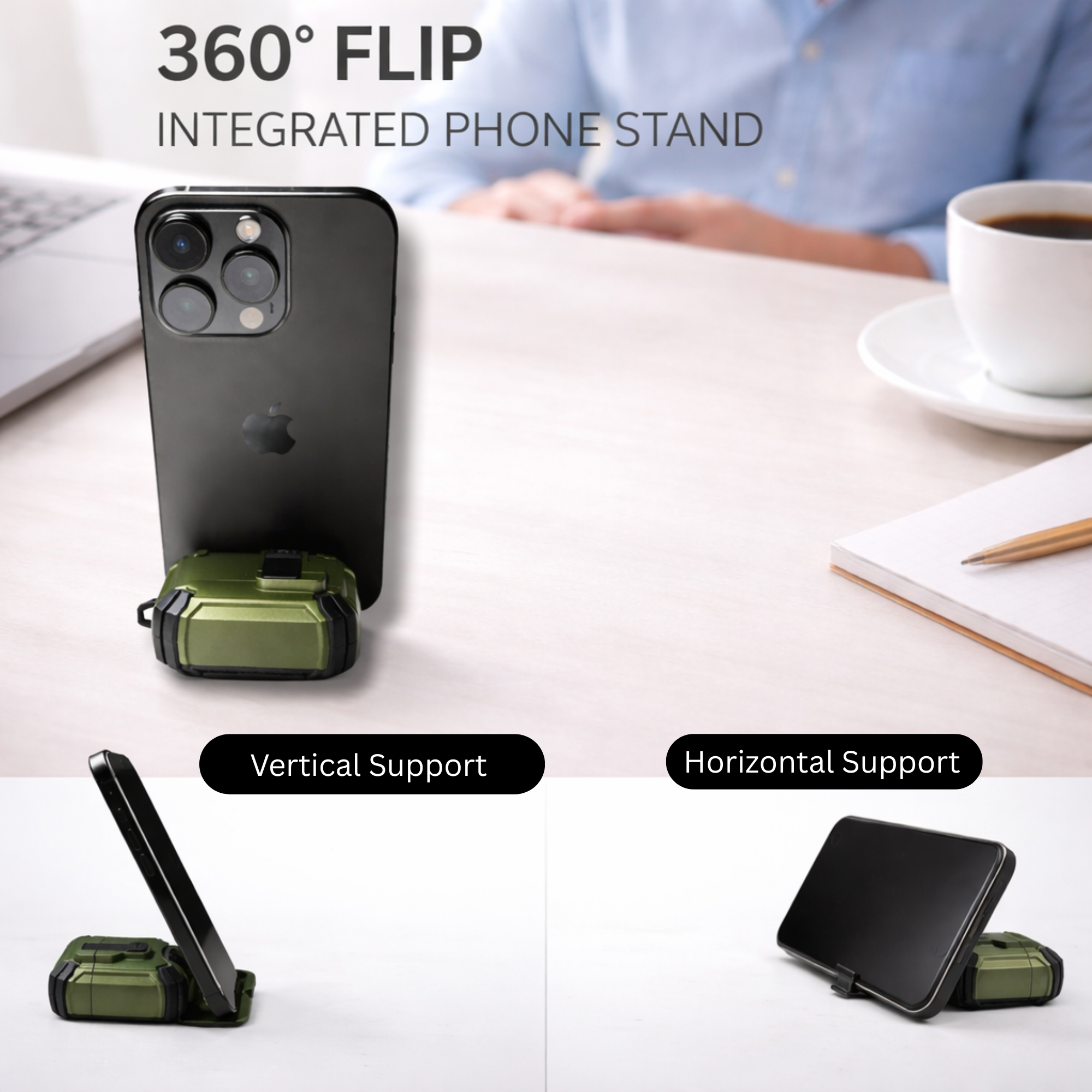 Locking AirPods Case - Army Green