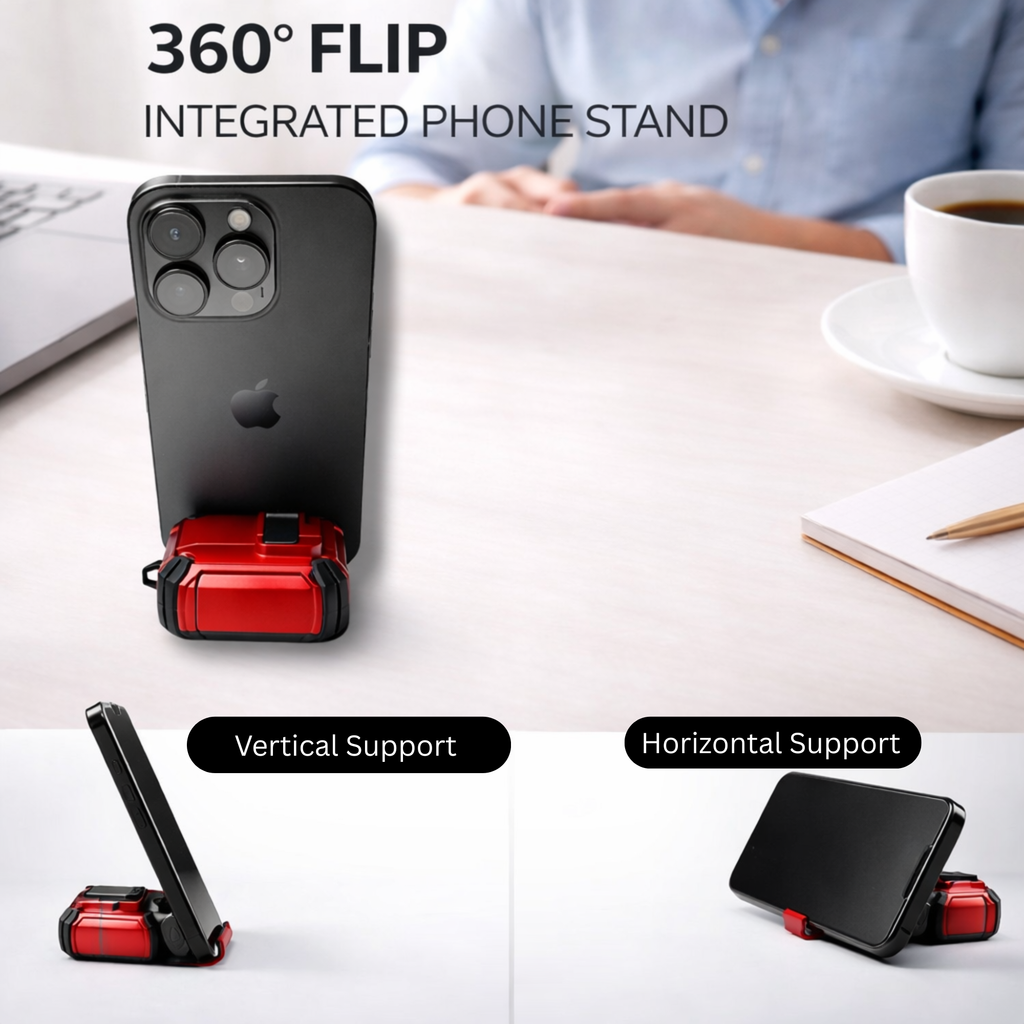 Locking AirPods Case - Red and Black