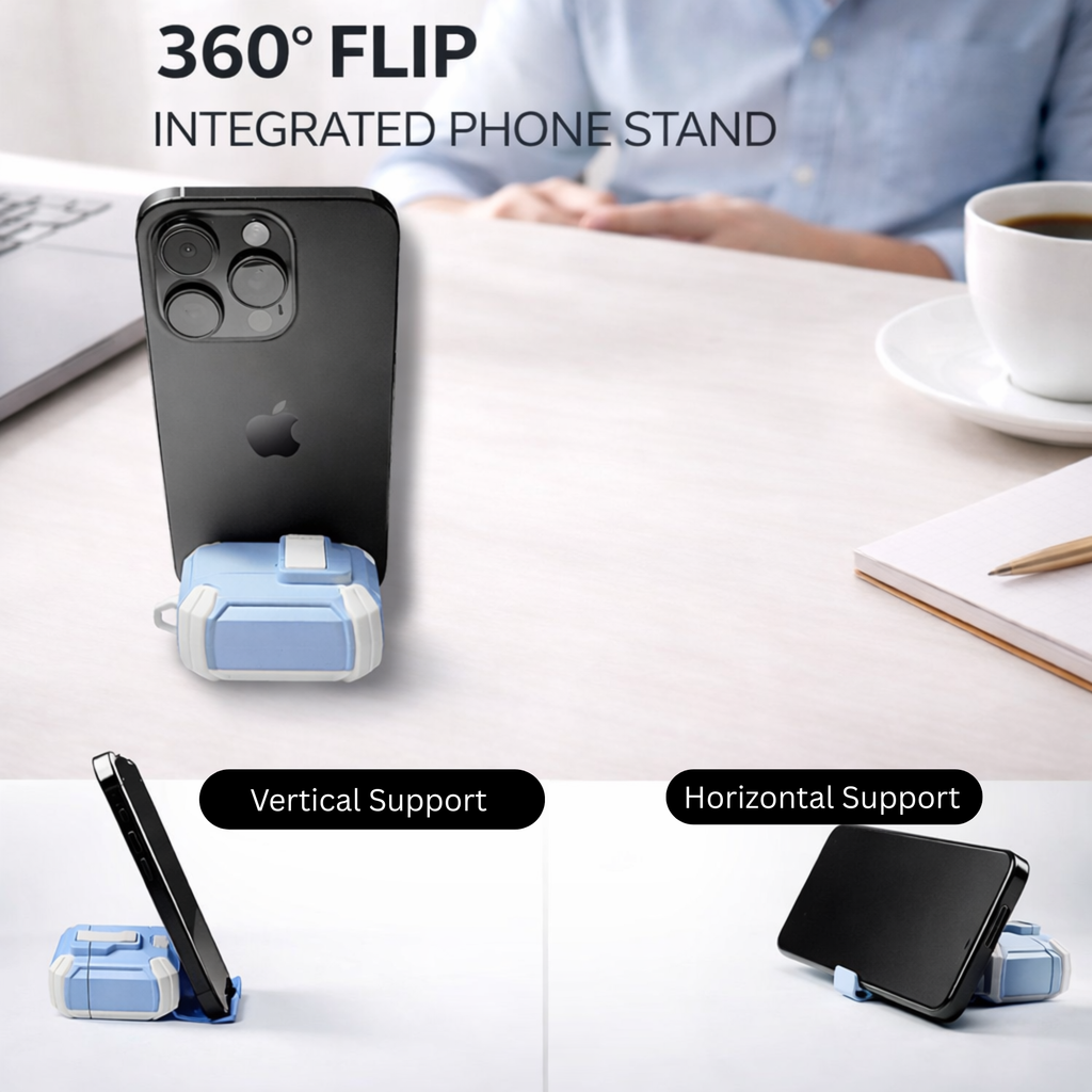 Locking AirPods Case Bundle - Light Blue and White