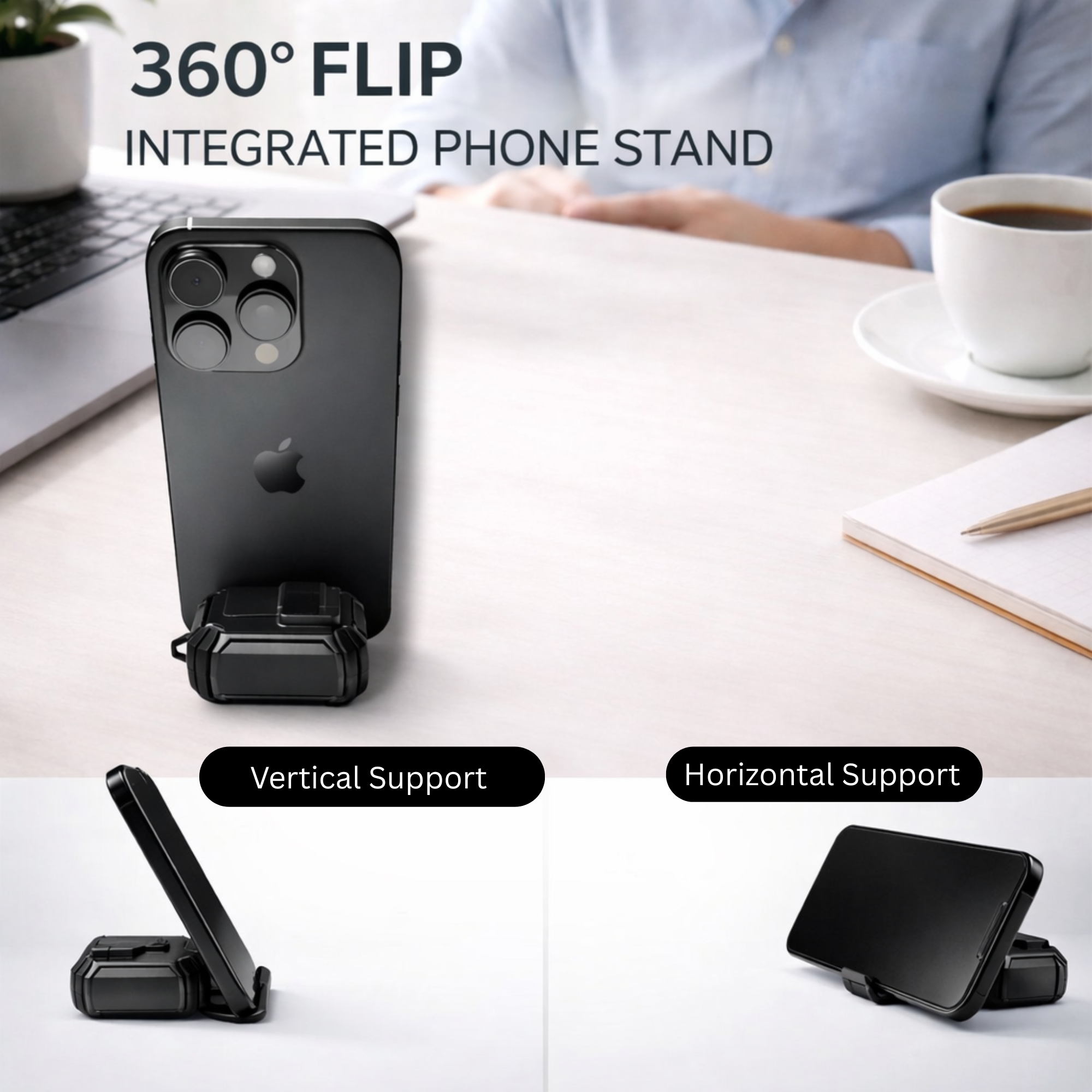 Locking AirPods Case Bundle - Black