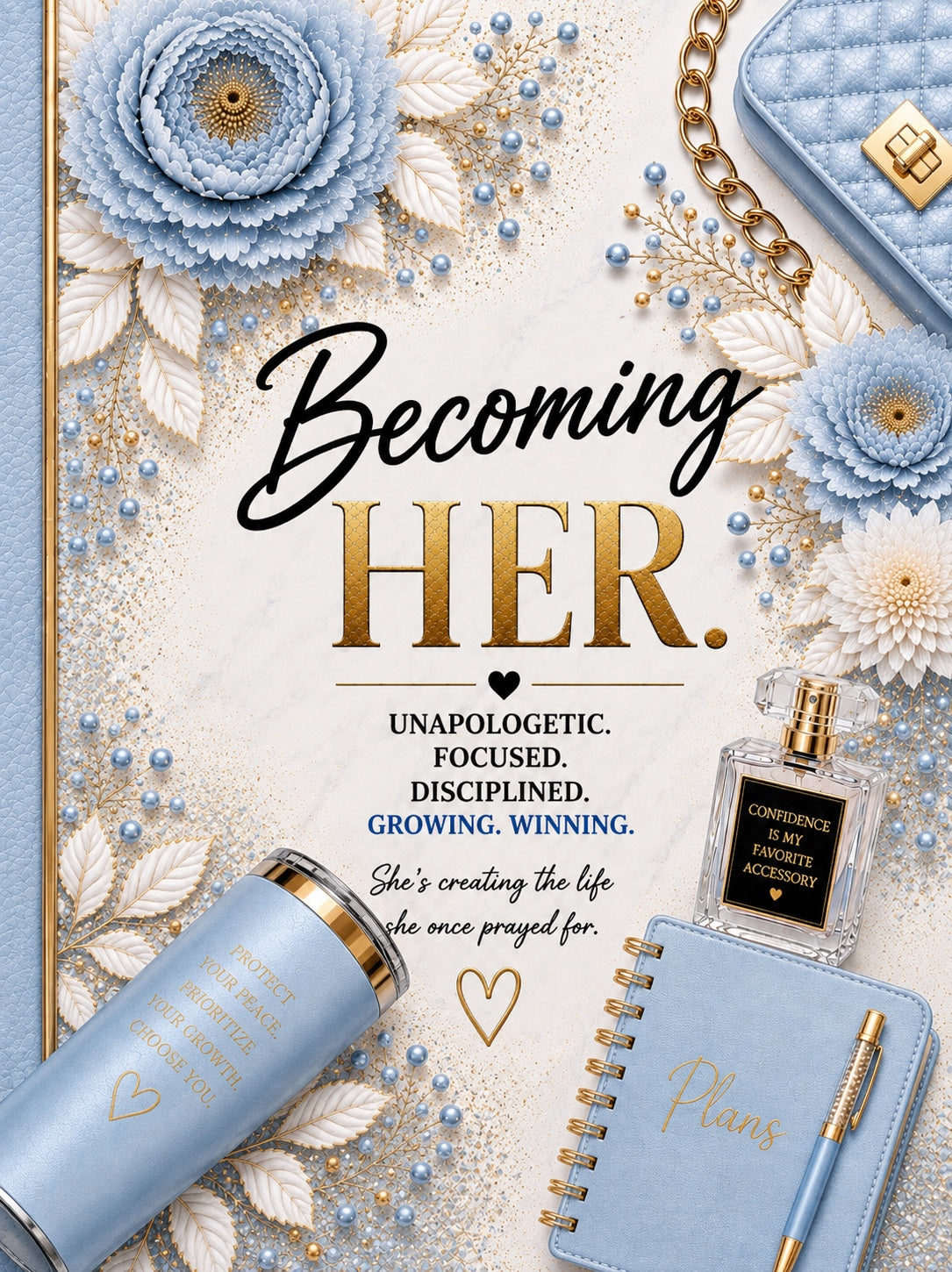 Becoming HER Inspirational Composition Notebooks