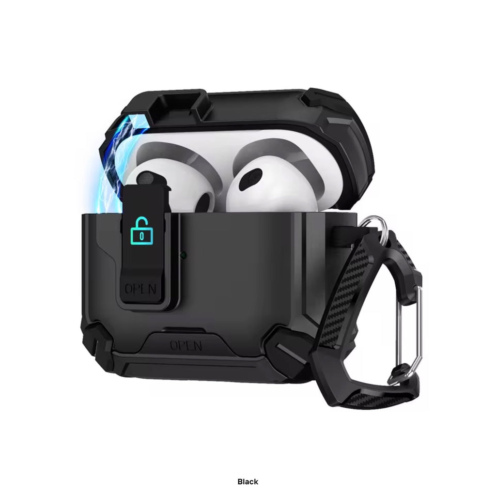 Locking AirPods Case - Black
