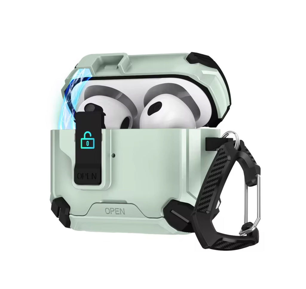 Locking AirPods Case - Mint Green