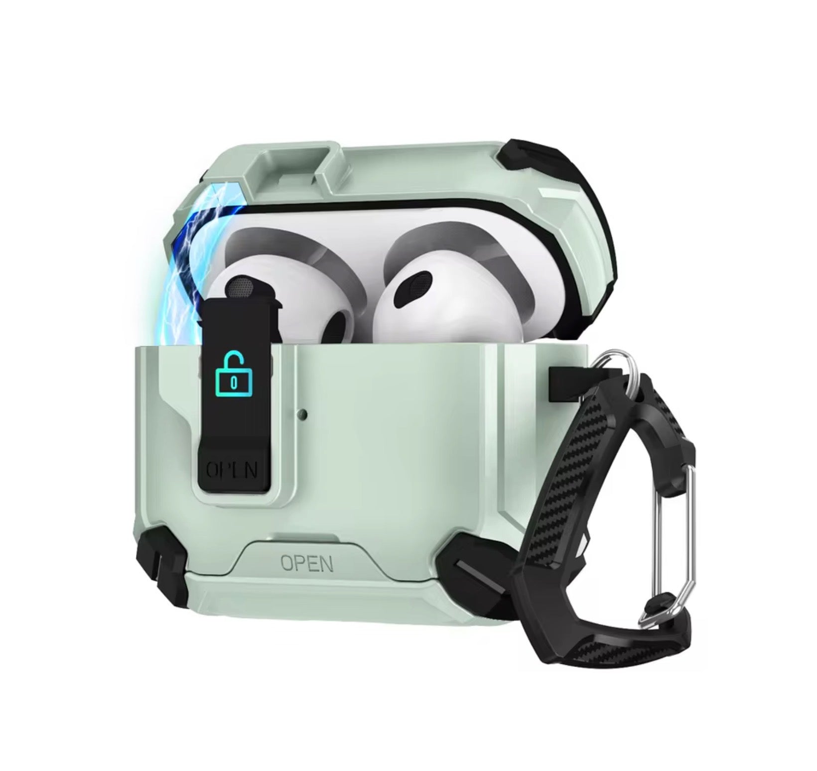 Locking AirPods Case - Mint Green