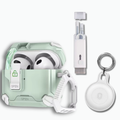 Locking AirPods Case Bundle - White Mint Green